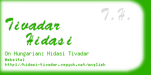 tivadar hidasi business card